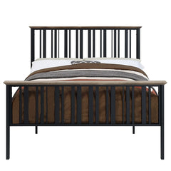 Zudora - Full Bed - Antique Oak & Black