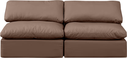 Indulge - Faux Leather 2 Seat Modular Armless Sofa