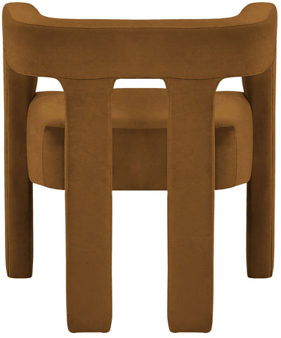 Athena - Velvet Dining Chair - Saddle