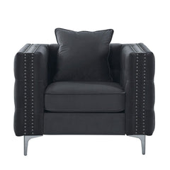 Gillian II - Chair - Light Gray Velvet