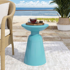 Outdoor Modern Metal End Large Table
