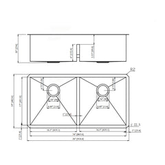 Modern Double Bowl Undermount Sink Design With 10" Deep Basins