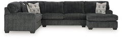 Hollyview - 3-Piece Sectional With Raf Corner Chaise - Shadow