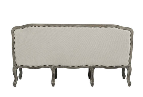 Tania - Sofa With 3 Pillows - Cream Linen & Gray