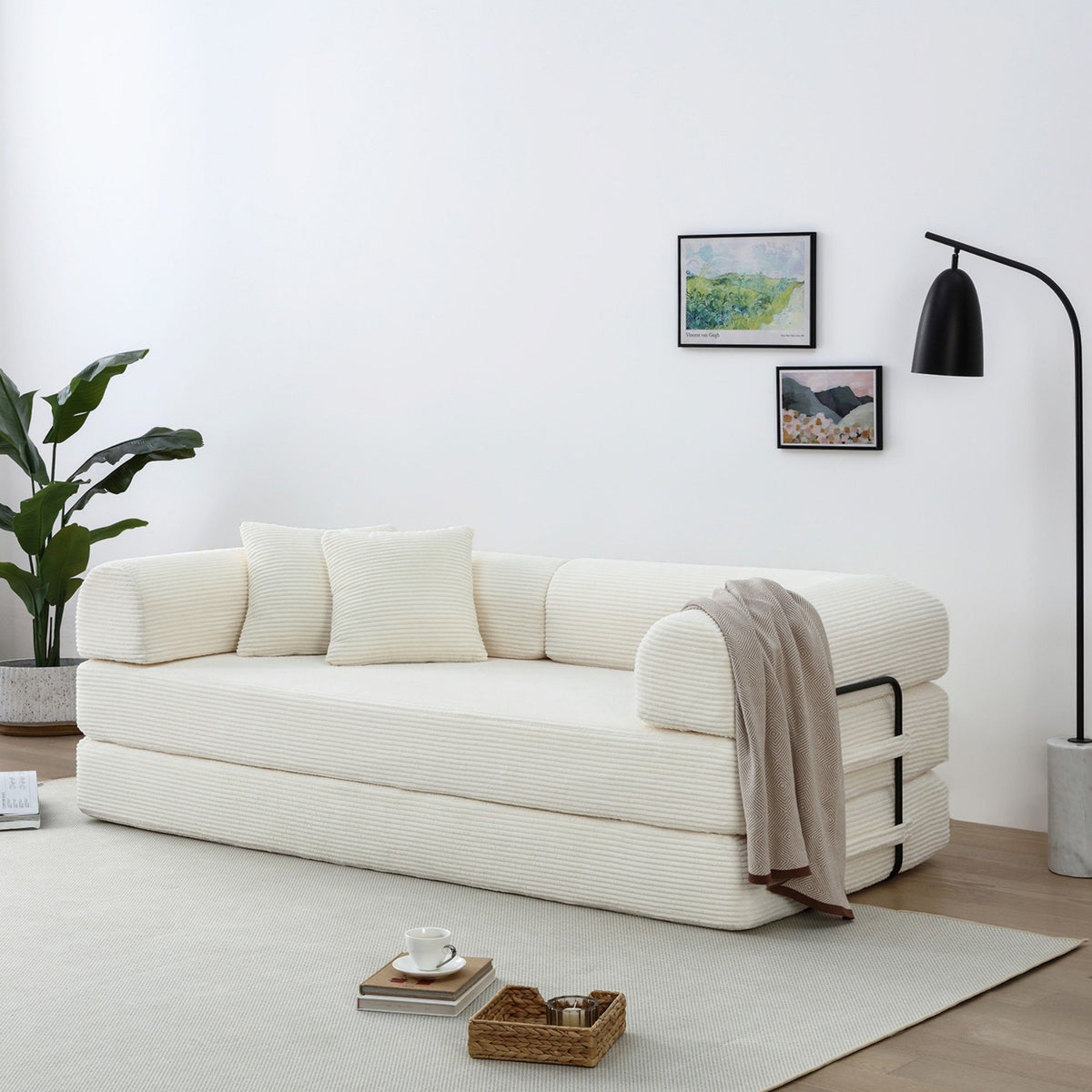 Convertible Foldable Floor Sofa Bed For Living Room