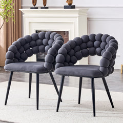 Puffy Bubble, Ball Chain Chairs For Dining Room (Set of 2)