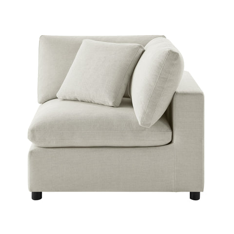 Cassandra - Corner Wedge Chair - Beige