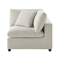 Cassandra - Corner Wedge Chair - Beige