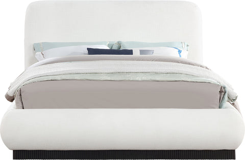 Rigby - Linen Bed With Black Base