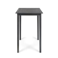 Outdoor Minimalist Acacia Wood Square Bar Table