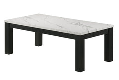 Ivy - 3 Piece Faux Marble White Cocktail Set - White / Black