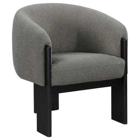 Maciel - Upholstered Barrel Back Accent Chair - Mushroom