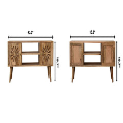 Rosalie - Media Unit - Beige Brown