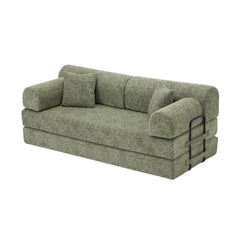 Modern 2 Tone Fabric Convertible Sleeper Sofa Bed