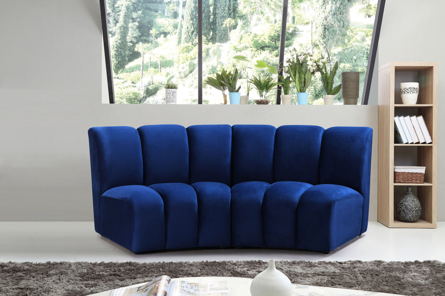 Infinity - 2 Piece Velvet Modular Sectional