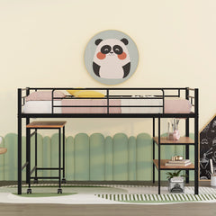 Loft Bed With Desk And Shelves