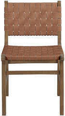 Entwine - Vegan Leather Upholstered Dining Chair - Painted Brown