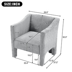 Barrel Accent Chair With Enclosed Arms