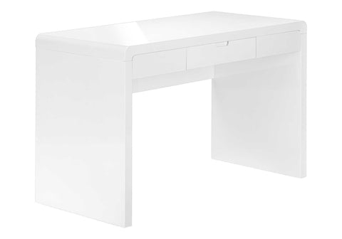 Computer Desk For Home Office, Storage Drawers, Contemporary & Modern - White