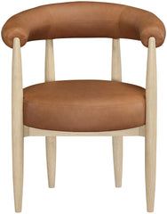 Sable - Vegan Leather Upholstered Dining Chair (Set of 2) - Painted Natural Base