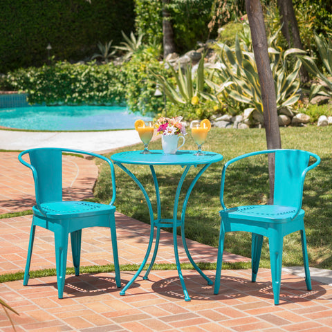 Lourdes - 3 Piece Metal Set - Teal