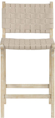 Entwine - Vegan Leather Upholstered Counter Stool - Painted Natural