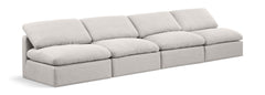 Indulge - Linen 4 Seat Modular Armless Sofa