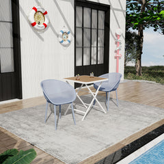 2 Pack Lounge Chair Set & Folding Square Table