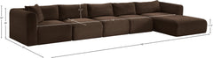 Shaggy - 5 Piece Modular Sectional With Chaise