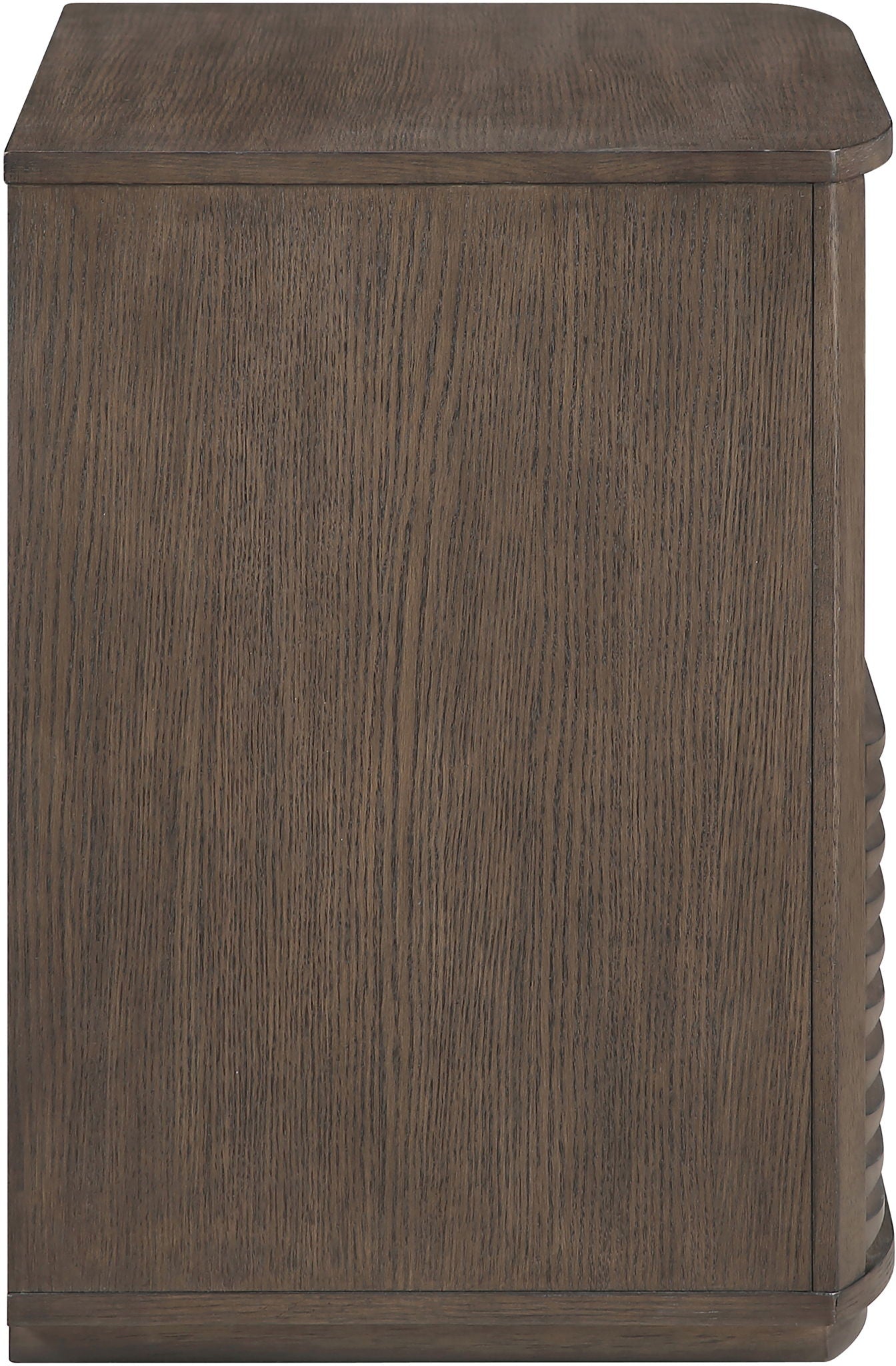 Morino - Oak Veneer And Solid Wood Nightstand - Brown