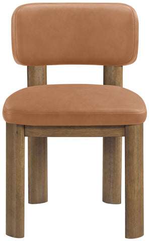Paloma - Vegan Leather Upholstered Dining Chair (Set of 2) - Brown Frame