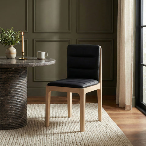 Ellis - Vegan Leather Upholstered Dining Chair (Set of 2) - Natural Base