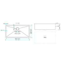 Undermount Kitchen Sink & Deep Single Bowl - Brushed Nickel