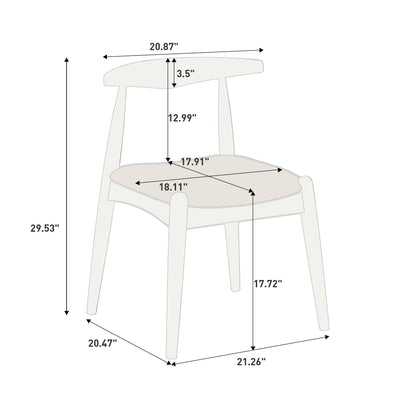 Dining Chairs With Ergonomic Backrest (Set of 2)