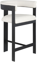 Romeo - Faux Leather Counter Stool With Black Base (Set of 2)