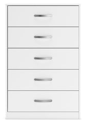 Flannia - Five Drawer Chest - 46" Height - White