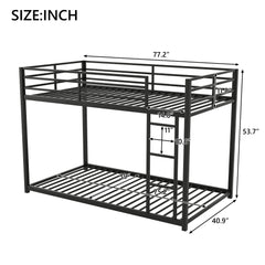 Metal Bunk Bed, Low Bunk Bed With Ladder