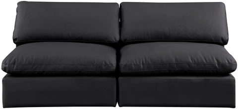 Comfy - Faux Leather Modular Armless Sofa 2 Seats