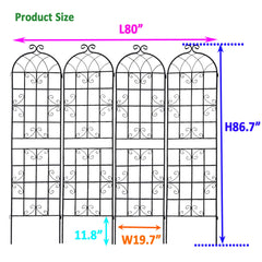 Metal Garden Rustproof Trellis For Climbing Plants Outdoor Flower Support