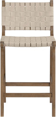 Entwine - Vegan Leather Upholstered Counter Stool - Painted Brown