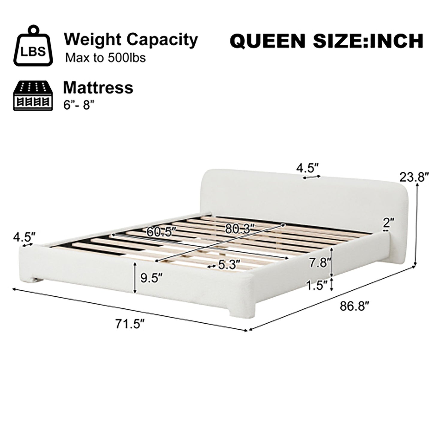 Cozy Bouce Upholstered Bed