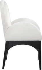 Waldorf - Chenille Dining Arm Chair With Black Legs