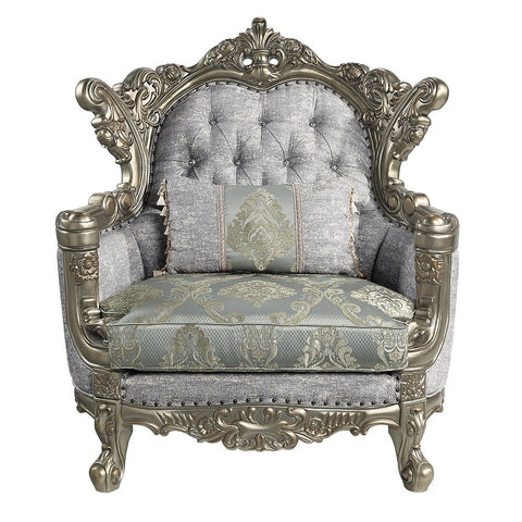 Miliani - Chair With Pillow - Fabric & Antique Bronze