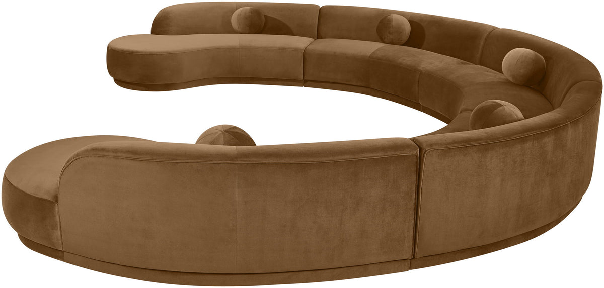 Avra - 192" Velvet Performance Fabric Upholstered Sectional