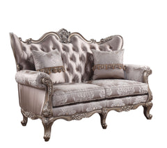 Jayceon - Loveseat With 2 Pillows - Fabric & Champagne