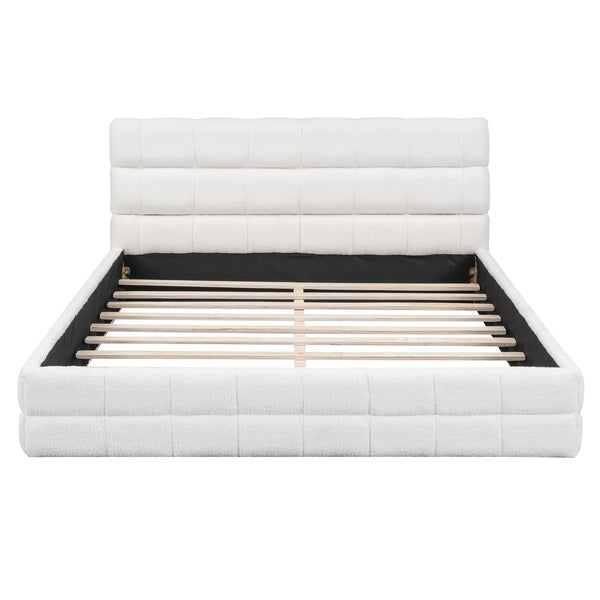 Upholstered Platform Bed With Headboard