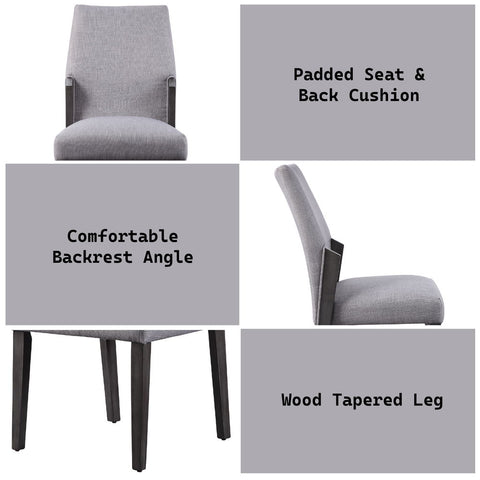 Belay - Side Chair (Set of 2) - Gray Fabric & Gray Oak