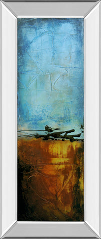 West Side Affair Il By Erin Ashley - Mirror Framed Print Wall Art - Blue