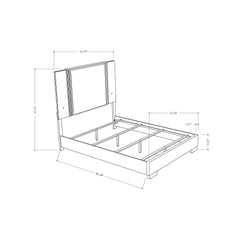 Moon - 5 Pieces Bedroom Set With LED Lighting