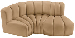 Arc - Velvet 3 Piece Modular L-Shaped Sofa